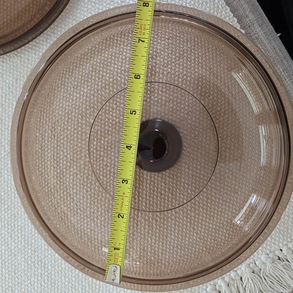 Pyrex Visions Amber Brown Glass Lid 2.5 C EUC - Picture 3 of 3